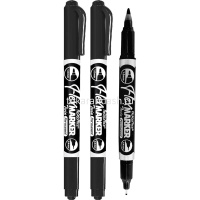 Маркер перманентный "Flexoffice" двусторонний черный, толщина линии 0,4мм/1мм FO-PM01 BLACK от магазина "Карандаш"