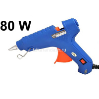 Пистолет клеевой электрический (60Вт) 19х16х3см диаметр 1,1см, синий корпус Y9363-19/11569-24 от магазина "Карандаш"