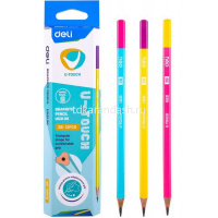 Карандаш чернографитный "U-Touch" 2B, трехгранный, цвет корпуса ассорти EU53100-1 от магазина "Карандаш"