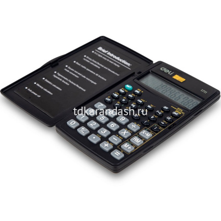Калькулятор научный 8+2 разрядов 56 функций 125х77x16мм черный с крышкой E1711 от магазина "Карандаш"