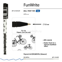 Ручка шариковая "FunWrite.Велосипеды" 0.5мм синяя 20-0212/25 от магазина "Карандаш"