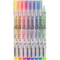 Набор гелевых ручек 8цв 0,8мм "Sketch&Art. Uni Write. Neon" чернила неоновые, корпус Soft Touch от магазина "Карандаш"