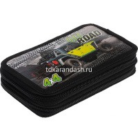 Пенал "Off road" 19х11х5см, прямоугольный, двухстворчатый, глянцевая ламинация 089077 от магазина "Карандаш"