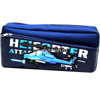 Пенал "Вертолеты" 21х9х6,5см прямоугольный, 1 отделение, 2 кармана, текстиль/кожзам, 3 цвета DB23195 от магазина "Карандаш"