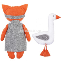 Набор для шитья "Лучшие друзья" (мулине, фетр, синтепон, игла, выкройка) TF-0253 от магазина "Карандаш"