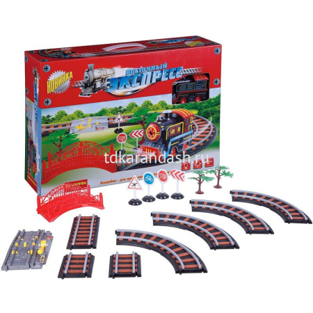 Железная дорога "Восточный экспресс" Паровоз + 1 вагон, 45х31х9см, длина пути 154см SW7103 от магазина "Карандаш"