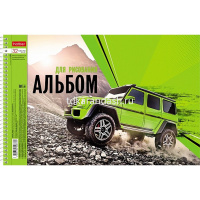 Альбом для рисования А4 32л "Внедорожники" на спирали перфорация на отрыв, 5 дизайнов 004104 от магазина "Карандаш"