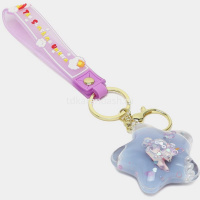 Брелок Звезда с единорогом 5см с подвеской, пластик/силикон, цвет ассорти Y10430-24 от магазина "Карандаш"