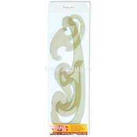 Набор лекал 3шт/уп пластик (10,5см/10,5см/25см) 750068 от магазина "Карандаш"