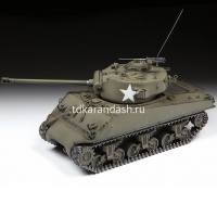 Модель "Американский средний танк Шерман с 76-мм пушкой М4А3" 17см 322 детали 3676 от магазина "Карандаш"