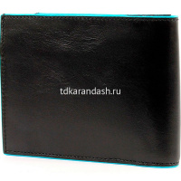 Кошелек "Blue Square" 12,5х9,5х2,5см 1 отделение, черный, натуральная кожа PU1240B2/N от магазина "Карандаш"