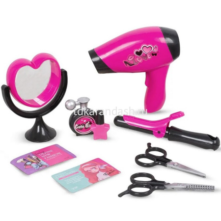 Набор для девочек "Парикмахерская" 33,5х30х7см 9 предметов, пластик LT300001 от магазина "Карандаш"