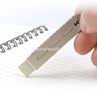 Ластик-карандаш "Clic Eraser Hyperaser" прямоугольный в футляре, 10х10х122мм, золотой корпус, металл от магазина "Карандаш"