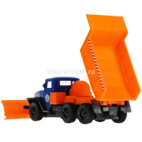 Машина "Урал. Снегоуборочный" инерционный, металл 12см (открываются двери, двигается ковш) от магазина "Карандаш"