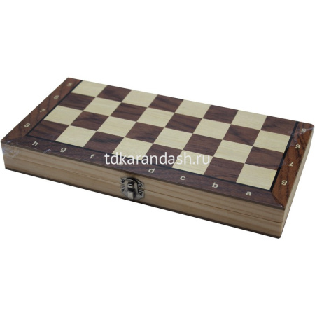 Шахматы, шашки, нарды 3 в 1, 24х24см магнитные W2801M