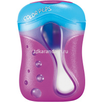 Точилка 2 отв. "Color Peps" с контейнером, пластик, цвет ассорти 043111 от магазина "Карандаш"