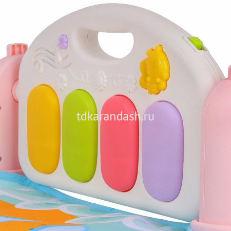 Коврик развивающий 47х36х9см розовый, текстиль/пластик (свет, звук) JB0333576 от магазина "Карандаш"