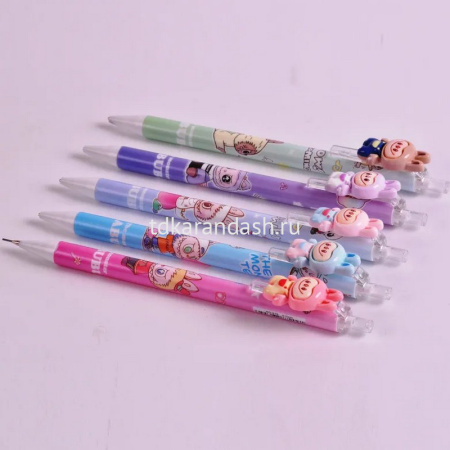 Карандаш автоматический "Зубастик" 0,7мм круглый корпус, 6 видов 219-2 от магазина "Карандаш"