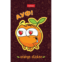 Блокнот А7 48л "Оранжевое настроение" клетка, склейка, 3-х цветный блок, 5 дизайнов 083533 от магазина "Карандаш"