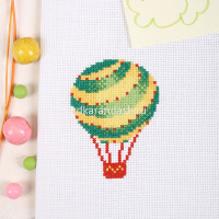 Набор для вышивания "Воздушный шар" 9,5х11,5см (канва, нитки, игла, схема) 12-019 от магазина "Карандаш"