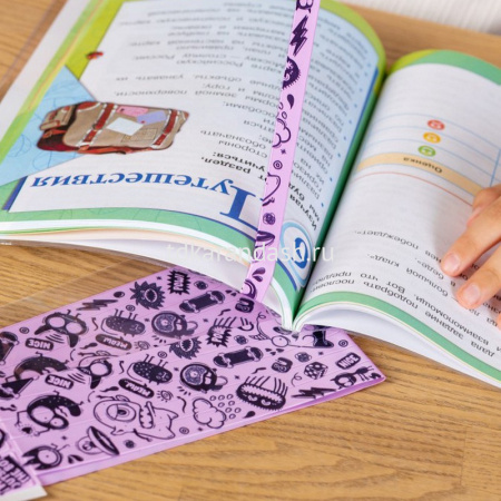 Набор закладок самоклеящихся 6 шт/уп "Монстры" 1,2х37,6см розовые 2921-131.Р4/6 от магазина "Карандаш"