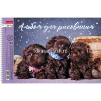 Альбом для рисования А4 48л "Собакомания" на спирали, перфорация на отрыв, 4 дизайна 079786 от магазина "Карандаш"