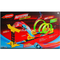 Картинка Игровой набор Handers "Автотрек: Тройное сальто" (светится, длин. трассы 300 см, 24 дет., светящ. ма от магазина "Карандаш" Игровой набор Handers "Автотрек: Тройное сальто" (светится, длин. трассы 300 см, 24 дет., светящ. ма от магазина "Карандаш"