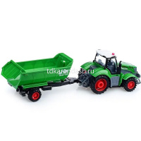 Трактор с прицепом р/у 42х9х11см с аккумулятором, пластик (свет) XD625-5A от магазина "Карандаш"