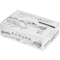 Ластик-клячка розовый/голубой "Sketch&Art" в пластиковом футляре 42-0053 от магазина "Карандаш"