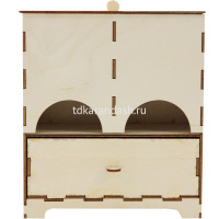 Заготовка для декорирования "Комод для чая двойной" 19х9х22см, фанера 3мм (кол-во деталей- 22шт.) от магазина "Карандаш"