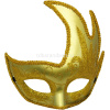 Маска карнавальная Венецианская с блестками 19х19см золото/серебро/черная Y10178-24