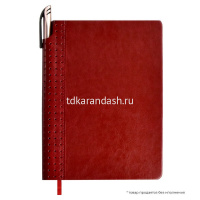 Ежедневник недатированный А5 "Escalada" 240стр., бордовый, искусственная кожа "Сариф" 67231 от магазина "Карандаш"
