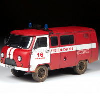 Модель "УАЗ 3909 Пожарная служба" 10,5см 66 деталей 43001 от магазина "Карандаш"