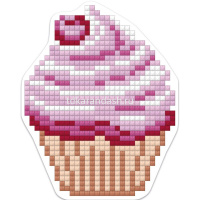 Набор мозаики "Магнит. Пирожное" 7х9см (основа, стилус, воск.подушка, стразы, лоток) ALVM-009 от магазина "Карандаш"