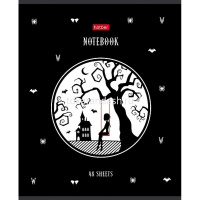 Тетрадь А5 48л клетка "W-wednesday" на скобе выборочный лак 5 дизайнов 083457 от магазина "Карандаш"