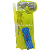 Набор д/плавания (ласты, маска, трубка, беруши) размер L, 3 цвета Y10925-24 от магазина "Карандаш"