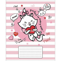 Тетрадь А5 12л косая линия "Кошечка Мари" на скобе 5 дизайнов 12Т5В6/070145 от магазина "Карандаш"