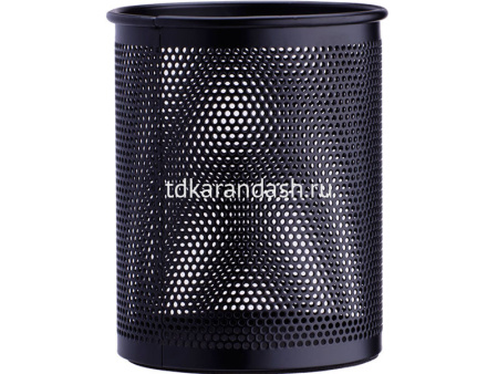 Подставка д/канц.принадлежностей d-8х10см сетчатая металлическая, черная Е909 от магазина "Карандаш"