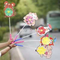 Ветрячок 1 вертушка на светодиодной палочке, диаметр 15см, длина 66см, 3 вида 2039-402 от магазина "Карандаш"