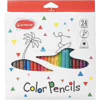 Карандаши 24 цвета "Color Pencils" трехгранные дерево, картон 9402-24 от магазина "Карандаш"