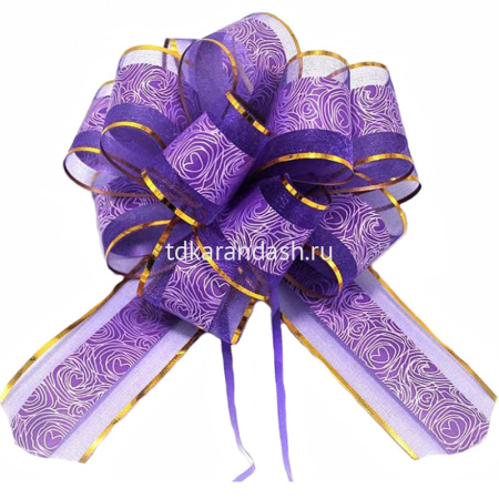 Бант - шар 3см диаметр 10см с рисунком 10 цветов Y7011-18 от магазина "Карандаш"