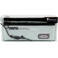 Пенал "Youth" 22х9х7см, прямоугольный, 1 отделение, 2 кармана, текстиль, раскладной, голубой от магазина "Карандаш"