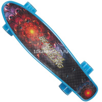 Скейтборд 54х14см, пластик, 4 колеса PU d=6см светятся HB2247 от магазина "Карандаш"