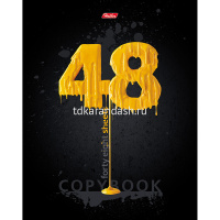 Тетрадь А5 48л клетка "СОРОК ВОСЕМЬ" на скобе 3D лак матовая ламинация 5 дизайнов 054573 от магазина "Карандаш"