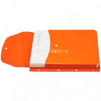 Папка-конверт на кнопке А4 пвх, перфорация, с расширением 2,5см, оранжевая 2308-111 от магазина "Карандаш"