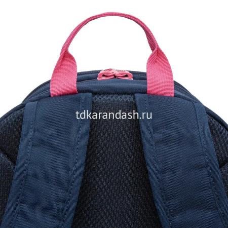 Рюкзак 38х28х18см, 500гр, 2 отделения, 2 кармана, синий, с брелком "Котята" RG-463-6/1 от магазина "Карандаш"