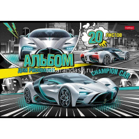 Альбом для рисования А4 20л "Авточемпион" на скобе 5 дизайнов 079714 от магазина "Карандаш"
