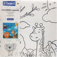 Холст на подрамнике с эскизом 10х10см "Зверята/Транспорт" VS195090 от магазина "Карандаш"