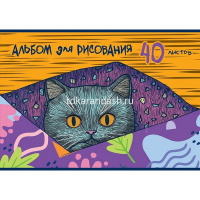 Альбом для рисования А4 40л "Котофей" на скобе 5 дизайнов 091512 от магазина "Карандаш"