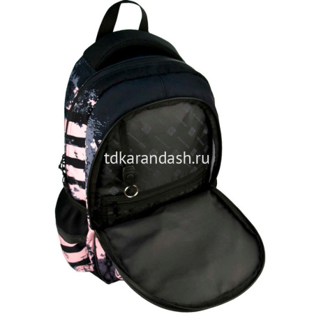 Рюкзак "Дерзкий розовый" 31х44х16см, 600гр, 1 отделение, 5 карманов, черный 68254 от магазина "Карандаш"